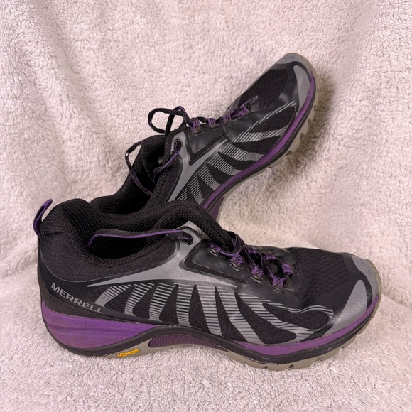 Merrell Shoes - Merrell Womens Siren Edge 3 Black Trail Hiking Shoes Size 8.5 Wide J034438